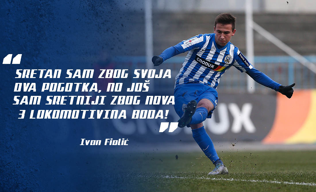 Fiolić nakon dva pogotka: “. Sretan sam zbog svoja dva pogotka no još sam sretniji zbog nova tri boda Lokomotive.”